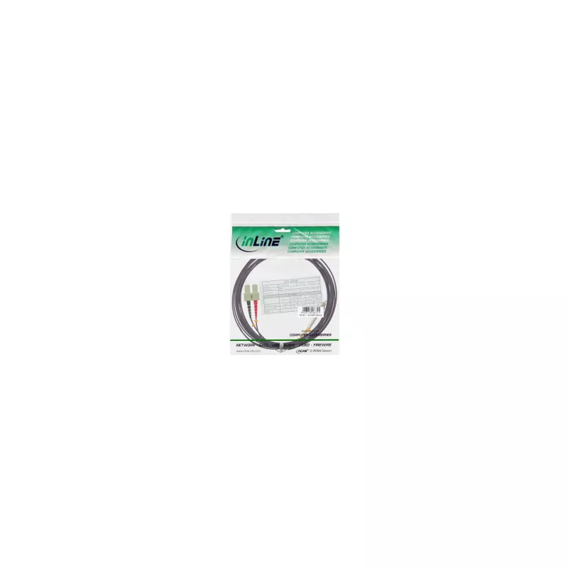 Καλώδιο διπλής οπτικής ίνας InLine LC/SC 50/125µm OM4 0,5m