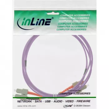 Καλώδιο οπτικών ινών duplex SC/SC InLine 83575P 50/125µm OM4 7,5m