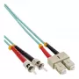 Καλώδιο οπτικών ινών duplex InLine SC/ST 50/125µm OM3 0,5 m