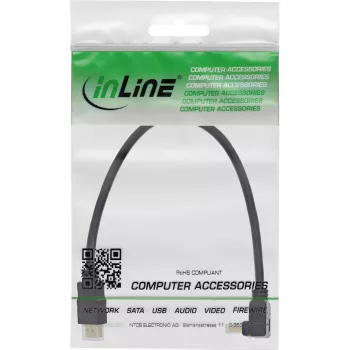 Καλώδιο High Speed HDMI με Ethernet InLine, γωνιακό, 0,3 m