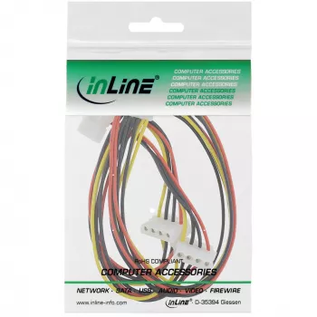 Εσωτερικό καλώδιο τροφοδοσίας InLine 29654A 1x 4pin Molex / 4x 4pin Molex 1m