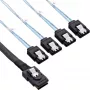 Καλώδιο σύνδεσης InLine SAS Mini SAS SFF8087 σε 4x SATA Crossover OCF 1m