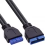 Καλώδιο επέκτασης InLine USB 3.0 εσωτερικό βύσμα αρσενικό/υποδοχή θηλυκή 33448I 0,35 m