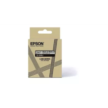 Ταινία εκτυπωτή ετικετών Epson LK-6WBJ μαύρο λευκό θερμομεταφοράς 2,4 cm
