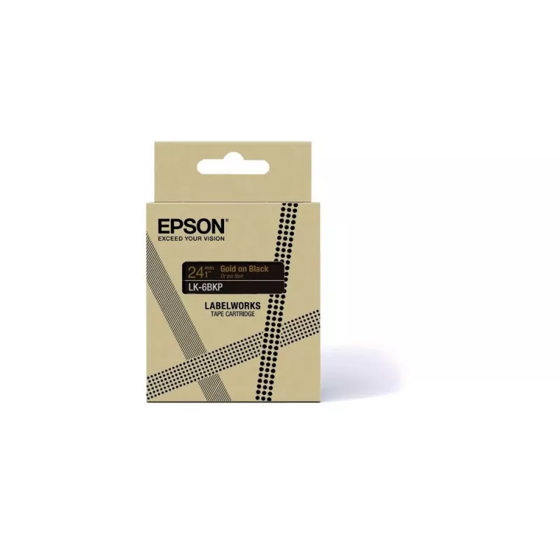 Ταινία ετικετών Epson LK-6BKP μαύρο χρυσό 2,4 cm θερμομεταφοράς