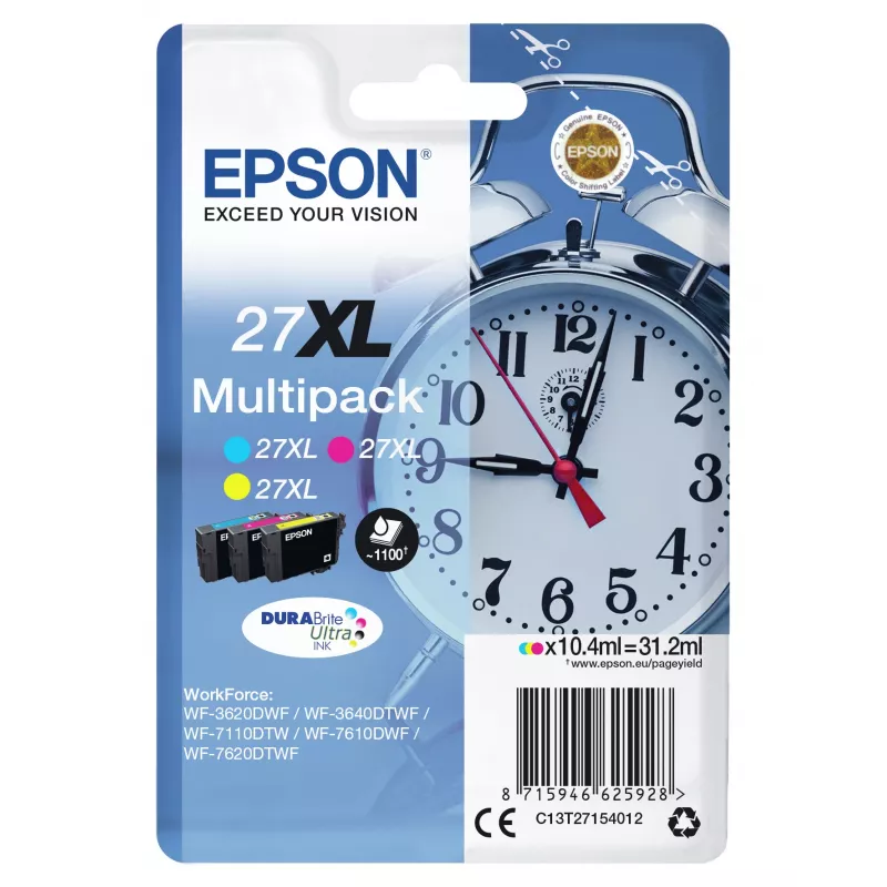 Epson Wecker πολυσυσκευασία 3 χρωμάτων 27XL DURABrite Ultra μελάνι