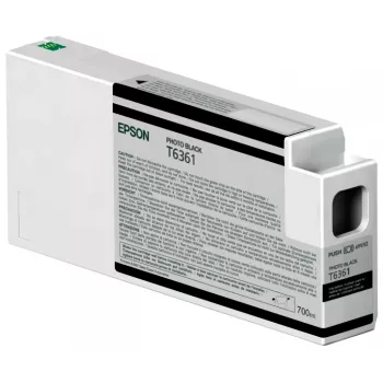 Epson μεμονωμένη συσκευασία φωτογραφικό μελάνι μαύρο T636100 UltraChrome HDR 700 ml, φωτογραφικό μαύρο, μελάνη βαφής, 700 ml, 1 τεμ.