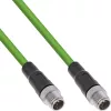 InLine βιομηχανικό καλώδιο δικτύου, M12 8 ακίδων X-coded βύσμα αρσενικό/βύσμα αρσενικό, Cat.6A PUR, 7,5 m