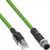 InLine βιομηχανικό καλώδιο δικτύου, M12 4 ακίδων D-coded βύσμα αρσενικό σε RJ45, PUR 7,5m