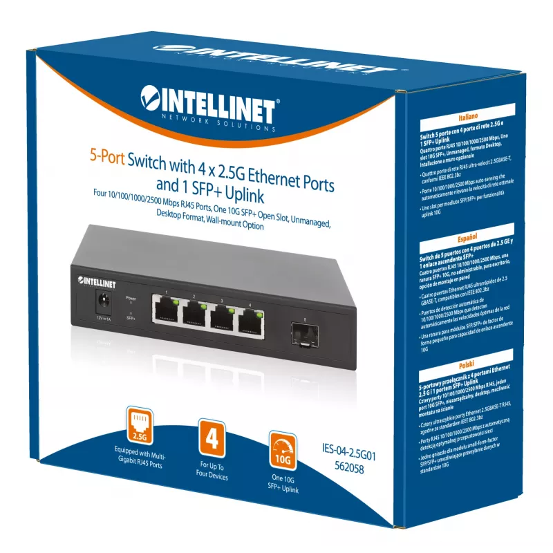 Unmanaged Switch Intellinet 562058 Διακόπτης δικτύου Μαύρο
