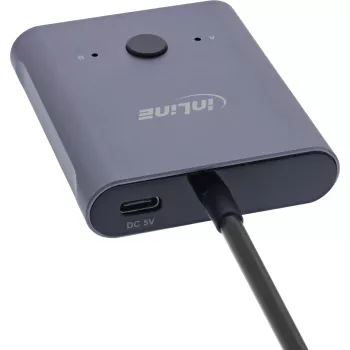 InLine Διακόπτης USB-C, αμφίδρομος διακόπτης, 10 Gb/s, 100 W