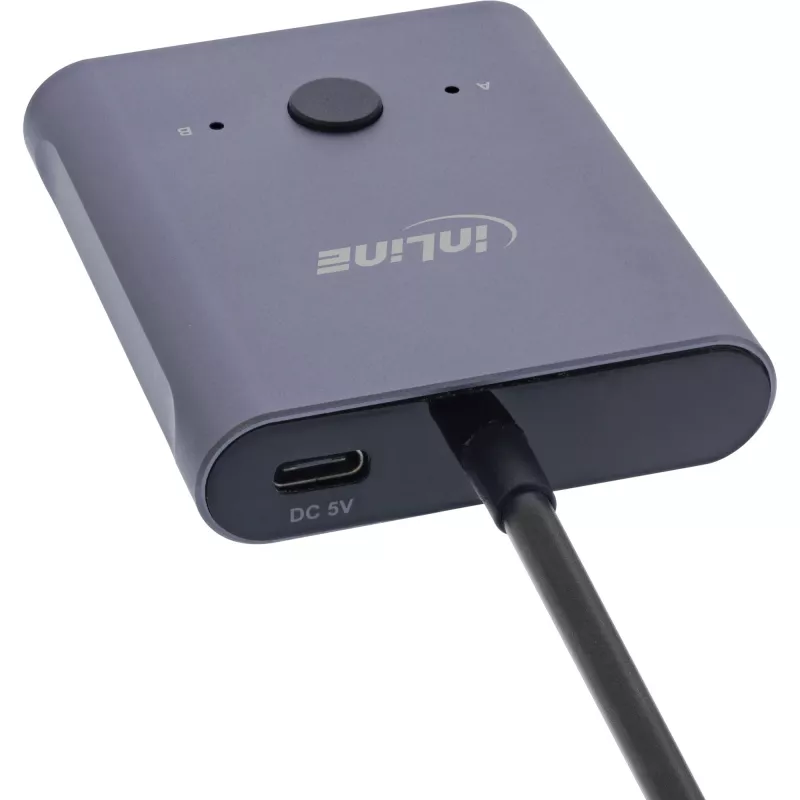 InLine Διακόπτης USB-C, αμφίδρομος διακόπτης, 10 Gb/s, 100 W