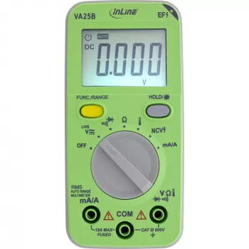 Πολύμετρο InLine 43117A Τσέπης Auto-Range, LCD 44x30 mm, Μπαταρία AAA, 130x62x27 mm