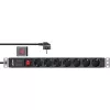 InLine 16411S προστασία υπέρτασης μαύρο 7 έξοδοι AC 2 m