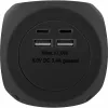 InLine Charging Cube InLine 16499B 3x Schutzkontakt 2x USB-C 2x USB-A μαύρο 2m