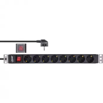 InLine 16412S προστασία υπέρτασης μαύρο 8 έξοδοι AC 2 m