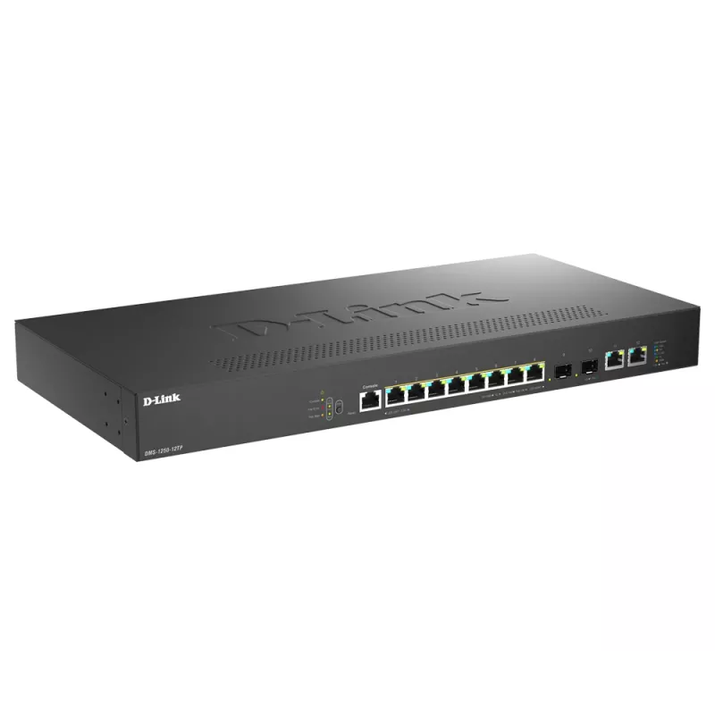 D-Link DMS-1250-12TP/E Διακόπτης δικτύου Managed 2.5G Ethernet (100/1000/2500) Power over Ethernet (PoE) μαύρο