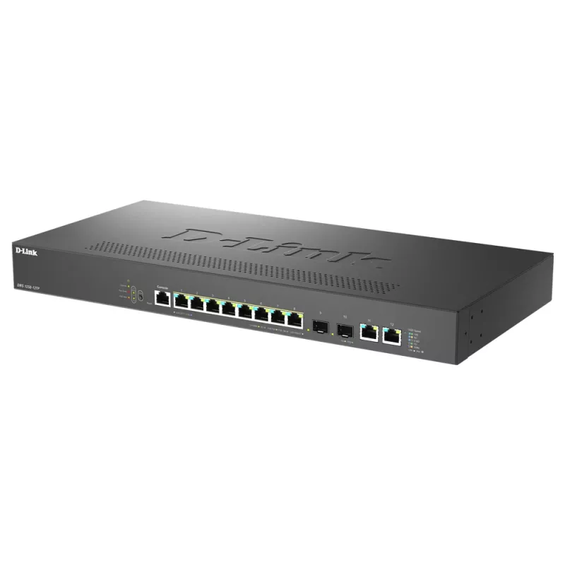D-Link DMS-1250-12TP/E Διακόπτης δικτύου Managed 2.5G Ethernet (100/1000/2500) Power over Ethernet (PoE) μαύρο