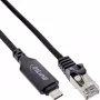 Καλώδιο δικτύου InLine 33381A USB-C σε RJ45 Cat6 2m μαύρο