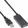 InLine 34611A ενεργό καλώδιο προέκτασης USB 2.0, USB-A αρσενικό/θηλυκό, 480 Mbit/s, 10 m