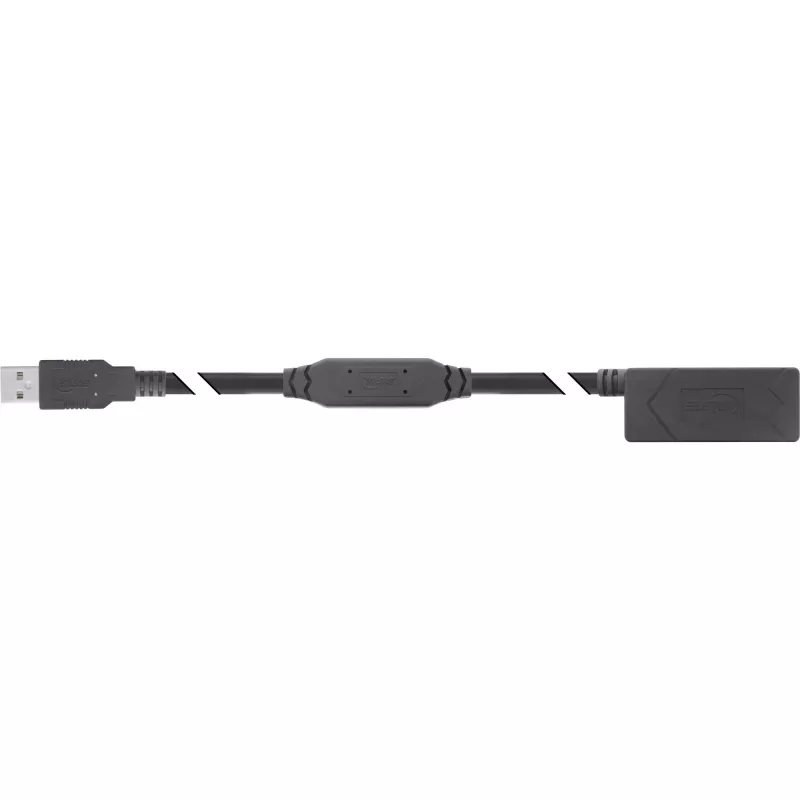 InLine 34614A ενεργό καλώδιο προέκτασης USB 2.0, USB-A αρσενικό/θηλυκό, 25 m, 480 Mbit/s