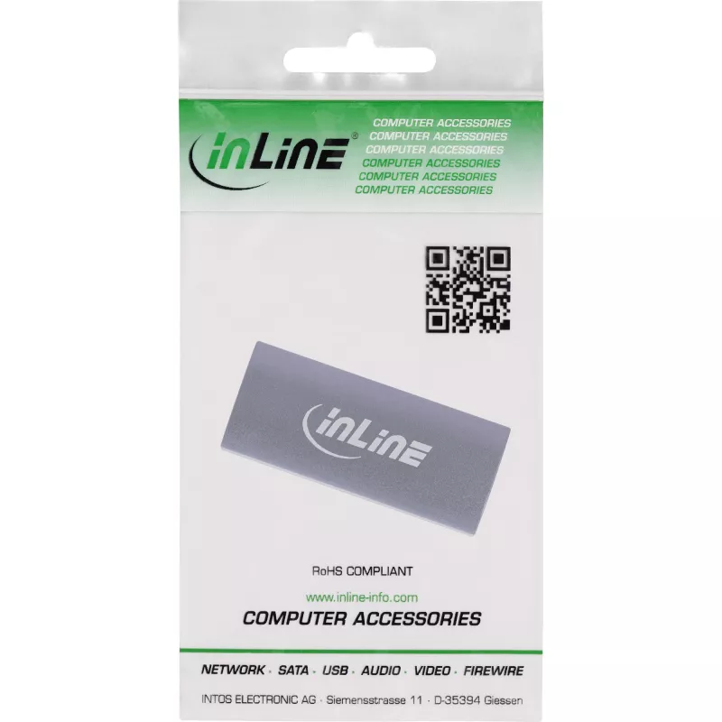 Προσαρμογέας USB-C InLine 35900E γκρι Σύνδεση 1 USB-C Σύνδεση 2 USB-C