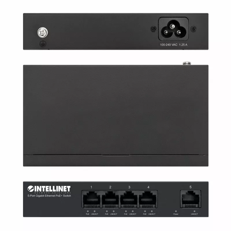 Intellinet 561792 switch δικτύου Gigabit Ethernet (10/100/1000) Power over Ethernet (PoE) μαύρο