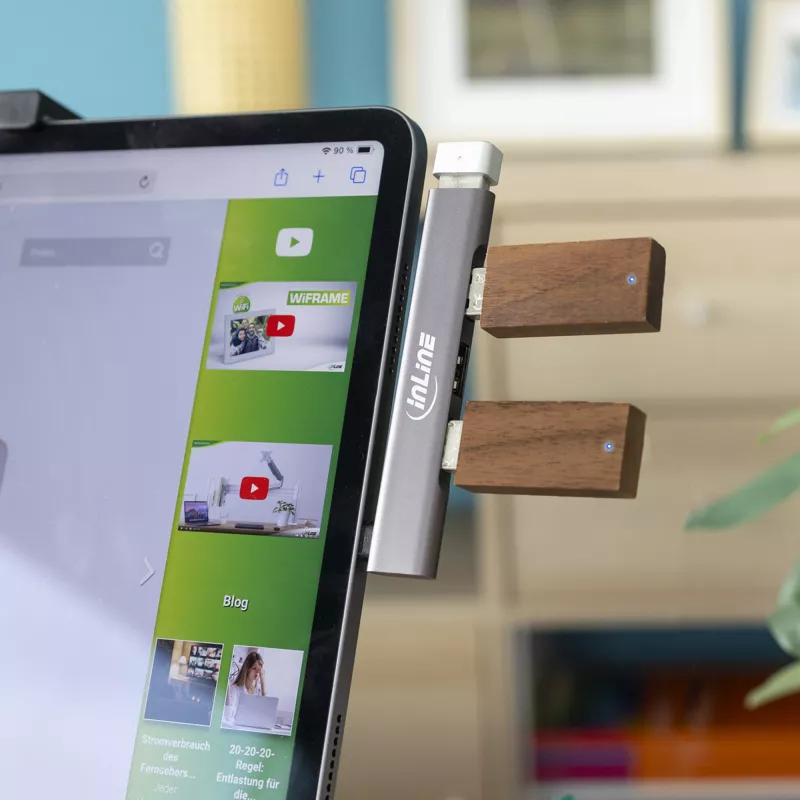 InLine λεπτός hub USB-C, 4 θυρών, USB 3.0 + 3x USB 2.0, λεπτός σχεδιασμός