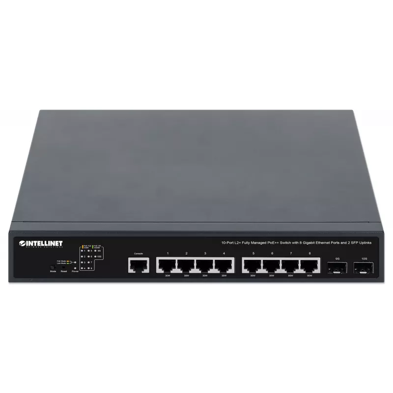 Intellinet 10-Port L2+ Fully Managed PoE++ Switch με 8 θύρες Gigabit Ethernet και 2 SFP Uplinks