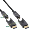 InLine Καλώδιο HDMI AOC, Ultra High Speed HDMI, 8K4K, αποσπώμενο βύσμα, 10m