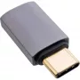 InLine Προσαρμογέας USB4, βύσμα/υποδοχή USB-C, Αλουμίνιο, γκρι