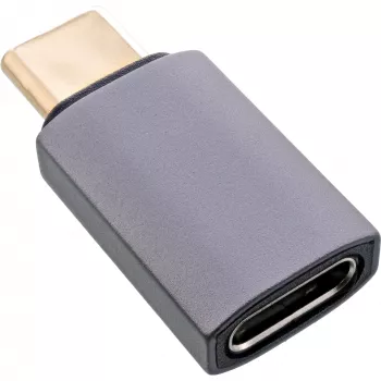 InLine Προσαρμογέας USB4, βύσμα/υποδοχή USB-C, Αλουμίνιο, γκρι