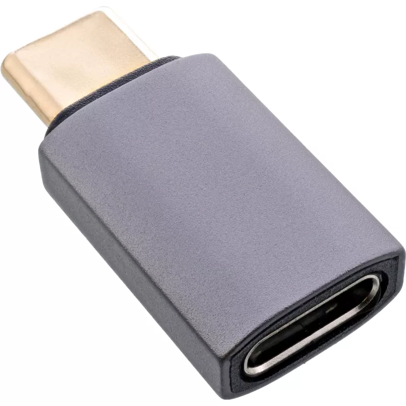 InLine Προσαρμογέας USB4, βύσμα/υποδοχή USB-C, Αλουμίνιο, γκρι