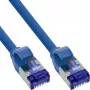 InLine 74901B λεπτό καλώδιο patch, Cat.6A, S/FTP, TPE (LSZH), εύκαμπτο, PoE, μπλε, 1 m