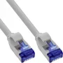InLine 74901 λεπτό καλώδιο patch, Cat.6A, S/FTP, TPE (LSZH), εύκαμπτο, PoE, γκρι, 1 m