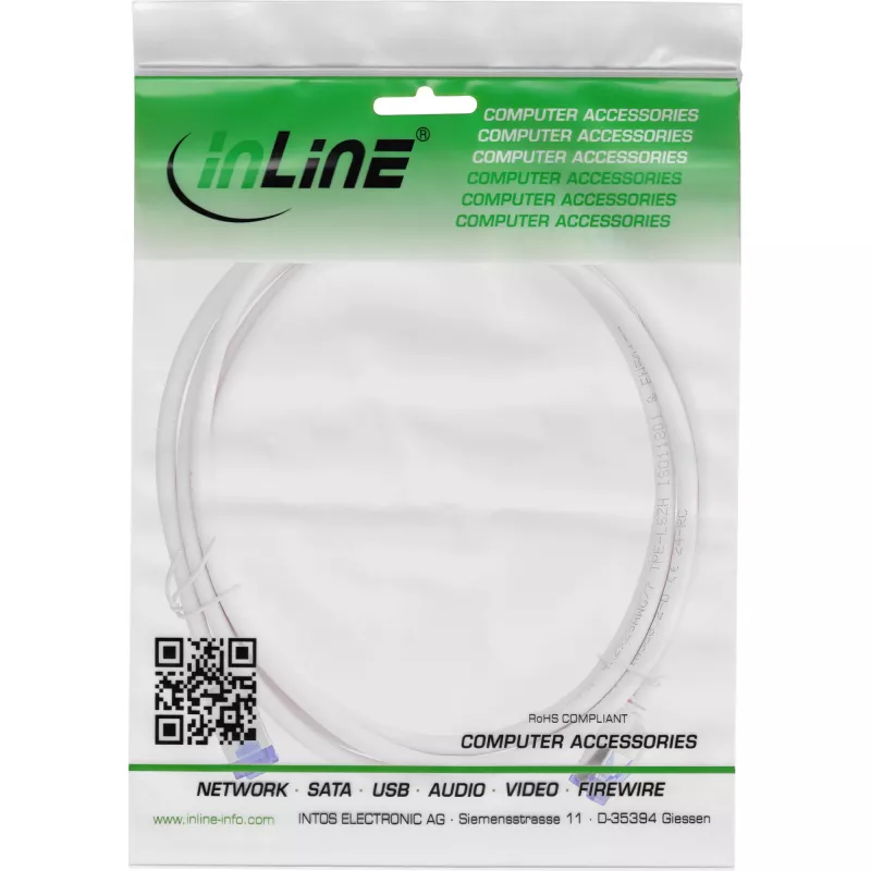 InLine 74905W Καλώδιο δικτύου λευκό 5 m Cat6a S/FTP (S-STP)