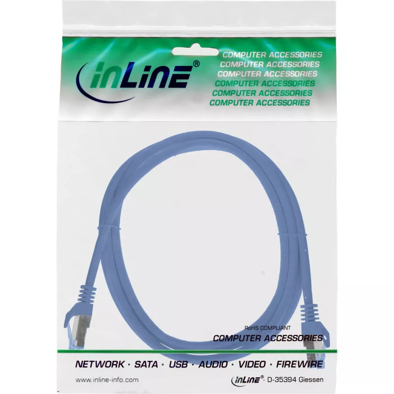 InLine 72614B καλώδιο δικτύου μπλε 1,5 m Cat6a S/FTP (S-STP)