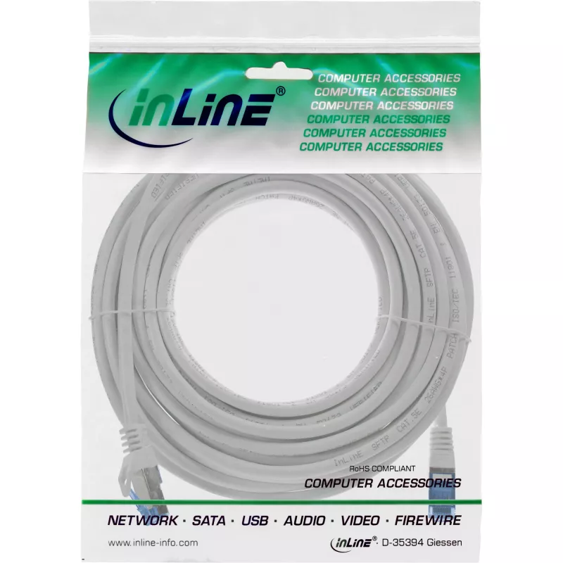 InLine 72600 καλώδιο δικτύου γκρι 10 m Cat6a S/FTP (S-STP)