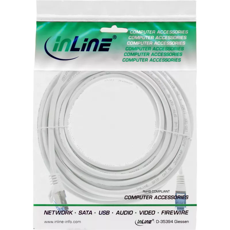 InLine 72607W καλώδιο δικτύου λευκό 7,5 m Cat6a S/FTP (S-STP)