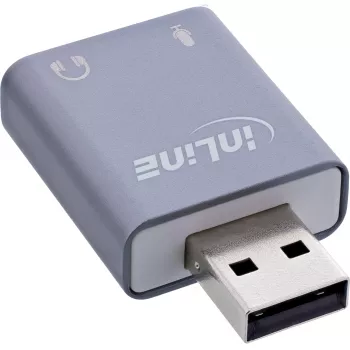 Αντάπτορας ήχου InLine 33051E USB Type-A Γκρι 42mm x 30mm x 12mm