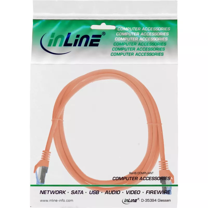 InLine 72633O Καλώδιο δικτύου Πορτοκαλί 0,3 m Cat6a S/FTP (S-STP)