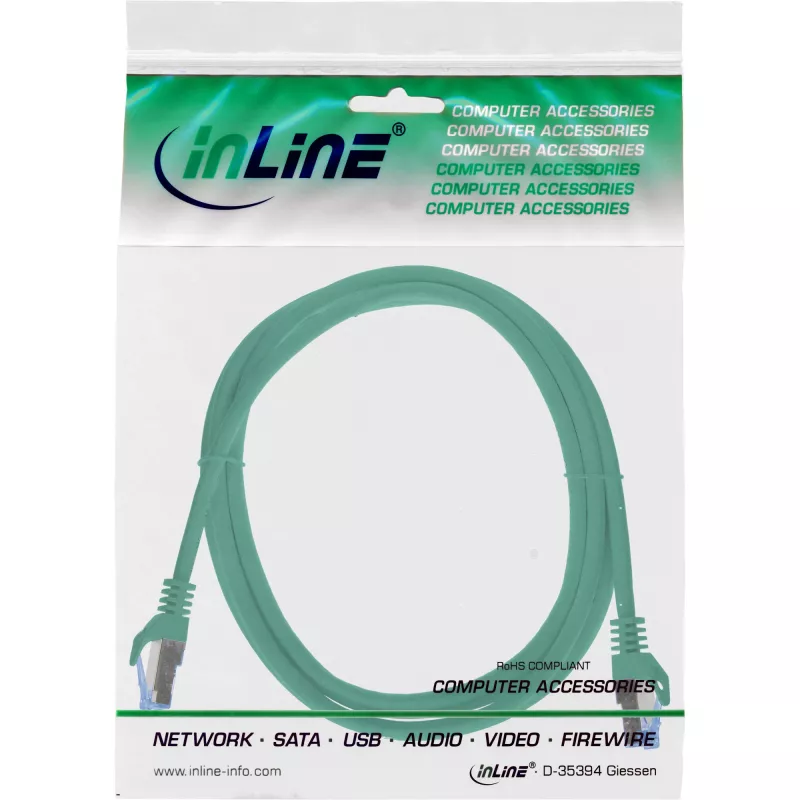 InLine 72603G Καλώδιο δικτύου Πράσινο 3 m Cat6a S/FTP (S-STP)
