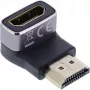 Αντάπτορας HDMI InLine 17991F HDMI A Μαύρο Γκρι επιχρυσωμένο