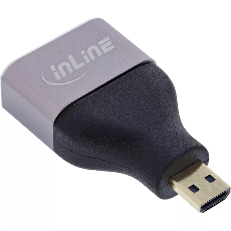 InLine 17991B Αντάπτορας καλωδίου HDMI A σε Micro HDMI D Μαύρο Γκρι