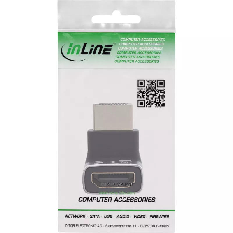Αντάπτορας HDMI InLine 17991G Μαύρο Γκρι επιχρυσωμένο