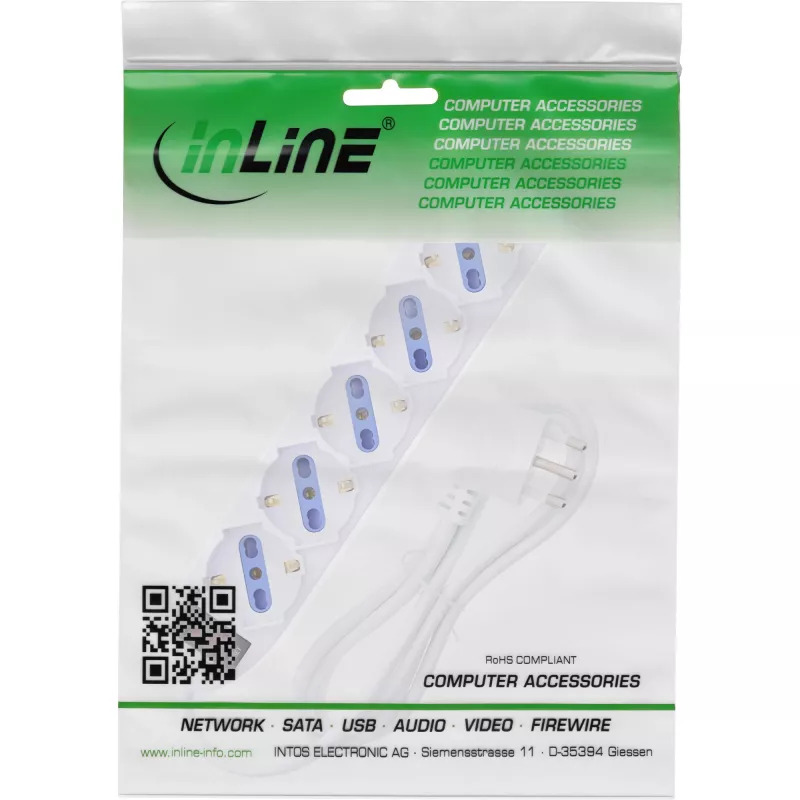 InLine 16461Z πολύπριζο 1,5 m 6 έξοδοι AC εσωτερικού χώρου λευκό