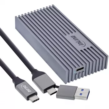 Εξωτερικό κουτί USB4 InLine 00031J — USB-C σε M.2 NVMe SSD, 40 Gb/s, αλουμίνιο