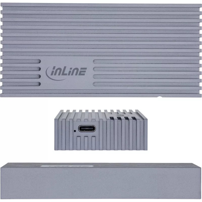 Εξωτερικό κουτί USB4 InLine 00031J — USB-C σε M.2 NVMe SSD, 40 Gb/s, αλουμίνιο
