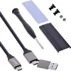 Εξωτερικό κουτί USB4 InLine 00031J — USB-C σε M.2 NVMe SSD, 40 Gb/s, αλουμίνιο