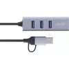 InLine 33380S Hub διασύνδεσης USB 3.2 Gen 1 (3.1 Gen 1) Type-A + Type-C 5000 Mbit/s Γκρι